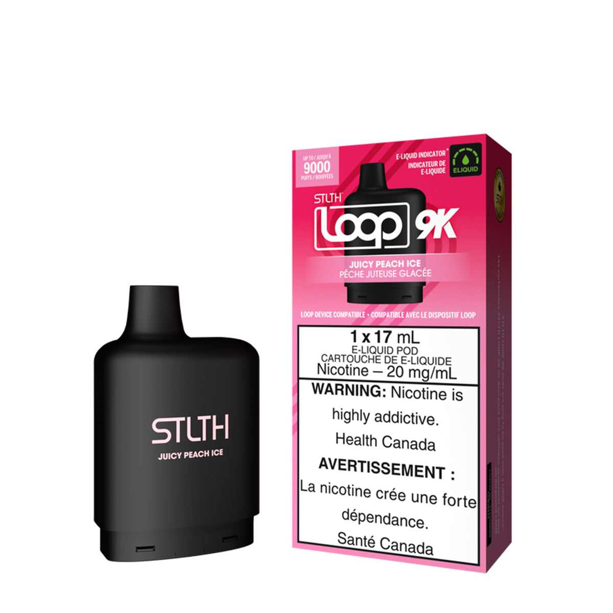Stlth Loop 9k - Juicy Peach Ice (1x17mL) (6965305802807)