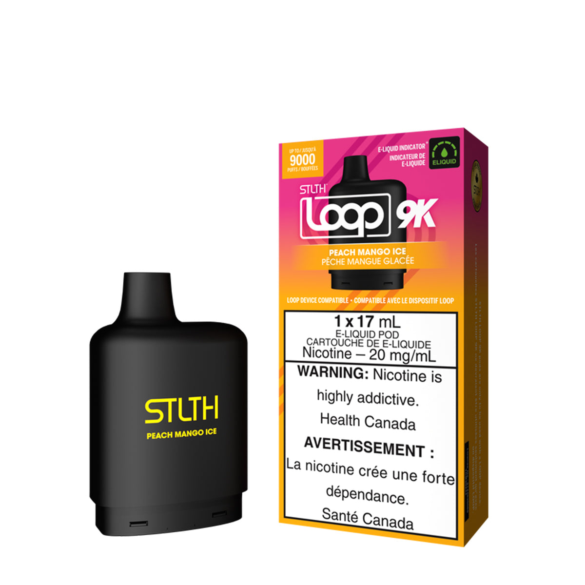 Stlth Loop 9k - Peach Mango Ice (1x17mL) (6965305901111)
