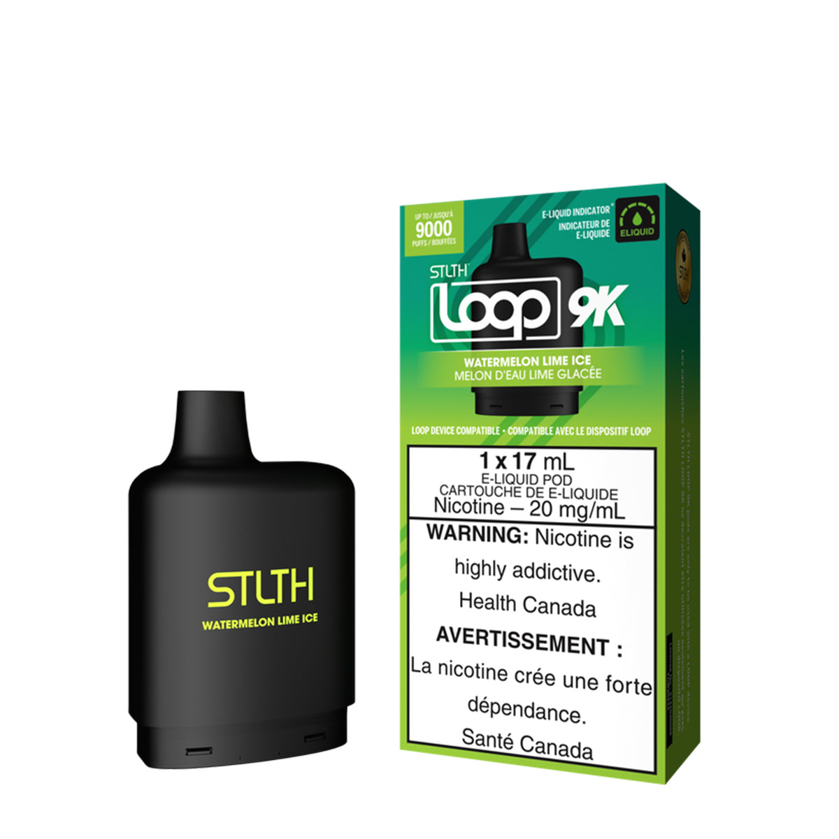 Stlth Loop 9k - Watermelon Lime Ice (1x17mL) (6965306163255)