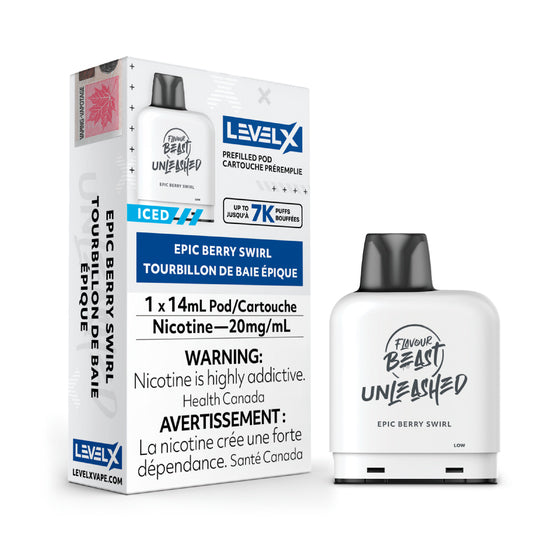 Flavour Beast Unleashed Level X Pods - Epic Berry Swirl (1x14mL) (6900328464439)