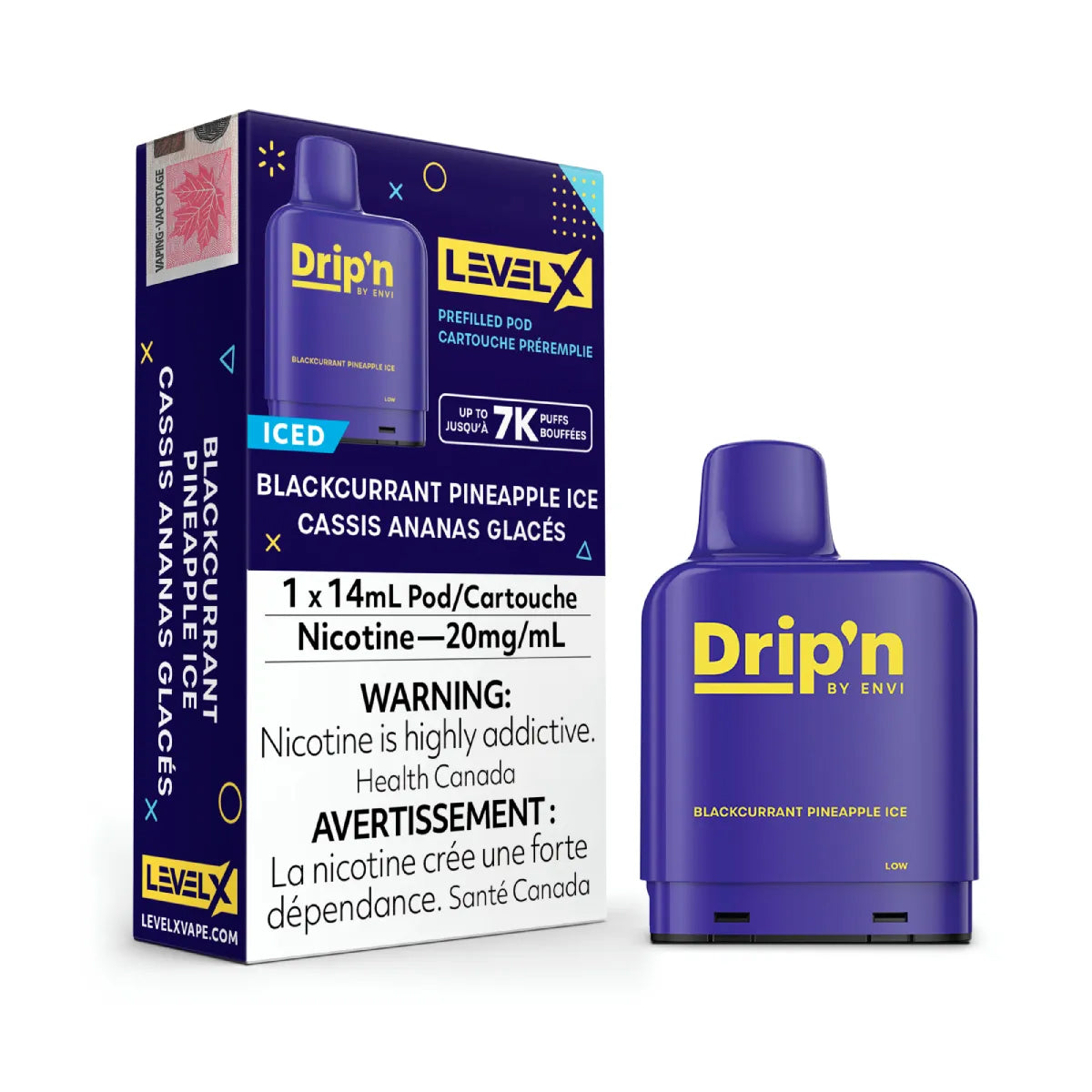 Envi Drip'n Level X Pods - Blackcurrant Pineapple Ice (14mL) (6875977023543)