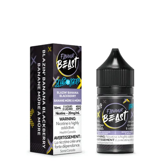 Flavour Beast Salt - Blazin' Banana Blackberry Iced (30mL) (6875954282551)