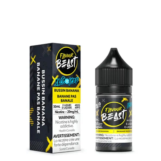 Flavour Beast Salt - Bussin Banana Iced (30mL) (6875957231671)