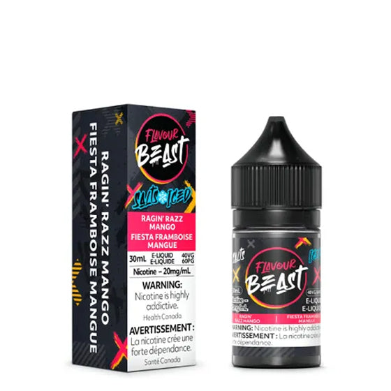 Flavour Beast Salt - Ragin' Razz Mango Iced (30mL) (6875958181943)