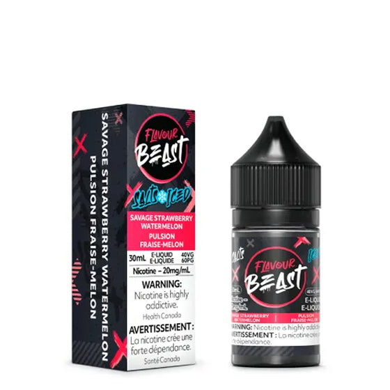 Flavour Beast Salt - Savage Strawberry Watermelon Iced (30mL) (6875958345783)