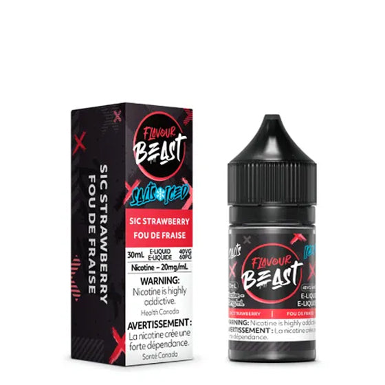 Flavour Beast Salt - Sic Strawberry Iced (30mL) (6875958509623)