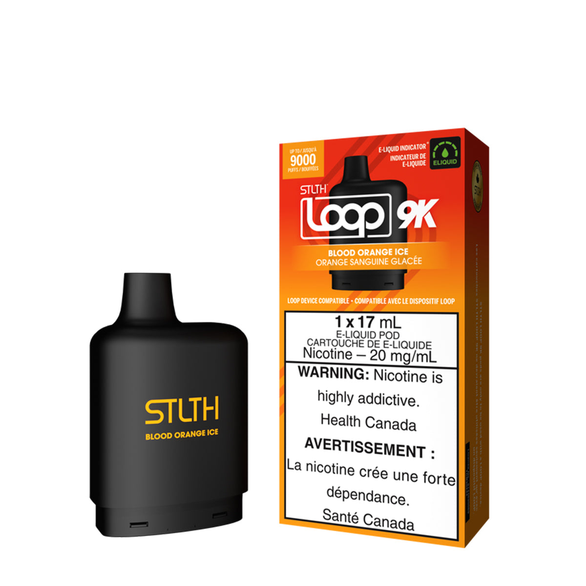 Stlth Loop 9k - Blood Orange Ice (1x17mL) (6965305376823)