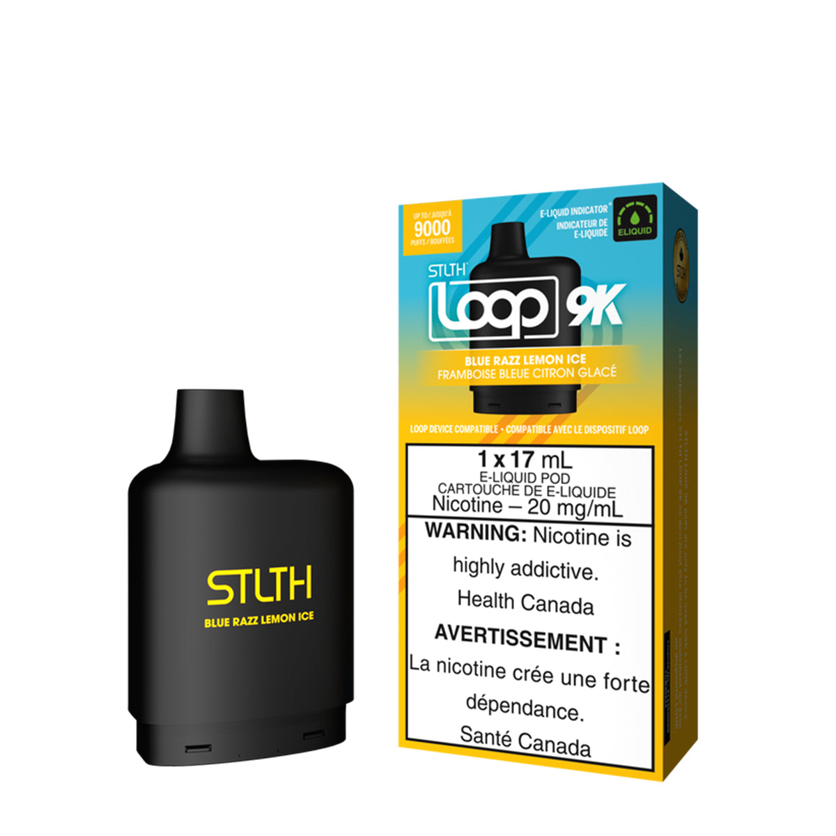 Stlth Loop 9k - Blue Razz Lemon Ice (1x17mL) (6965305507895)
