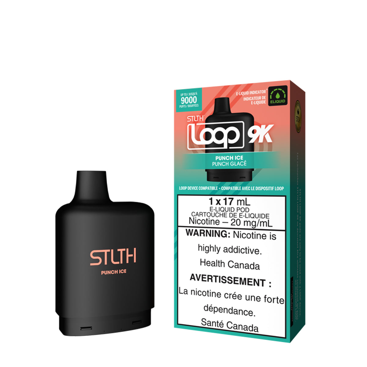 Stlth Loop 9k - Punch Ice (1x17mL) (6965305999415)