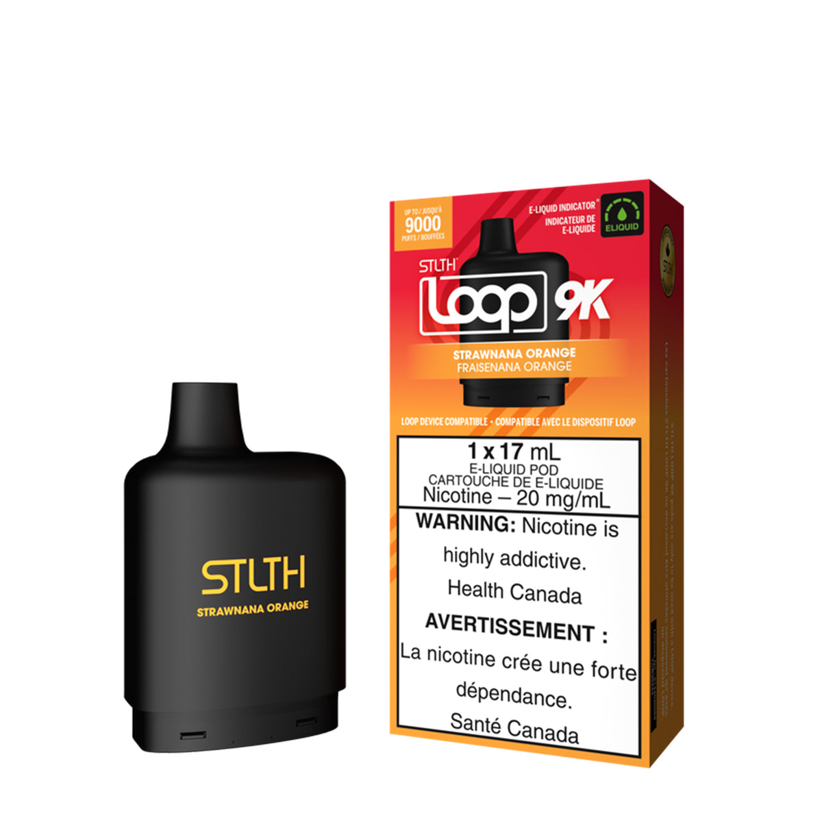 Stlth Loop 9k - Strawnana Orange (1x17mL) (6965306097719)