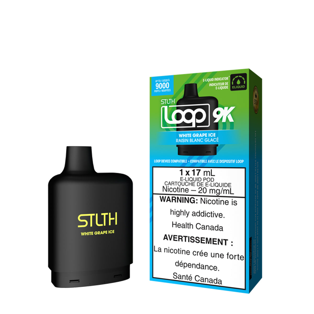 Stlth Loop 9k - White Grape Ice (1x17mL) (6965306228791)