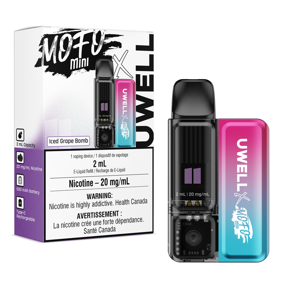 MOFO X MINI KIT ICED GRAPE BOMB 2ML 20MG
