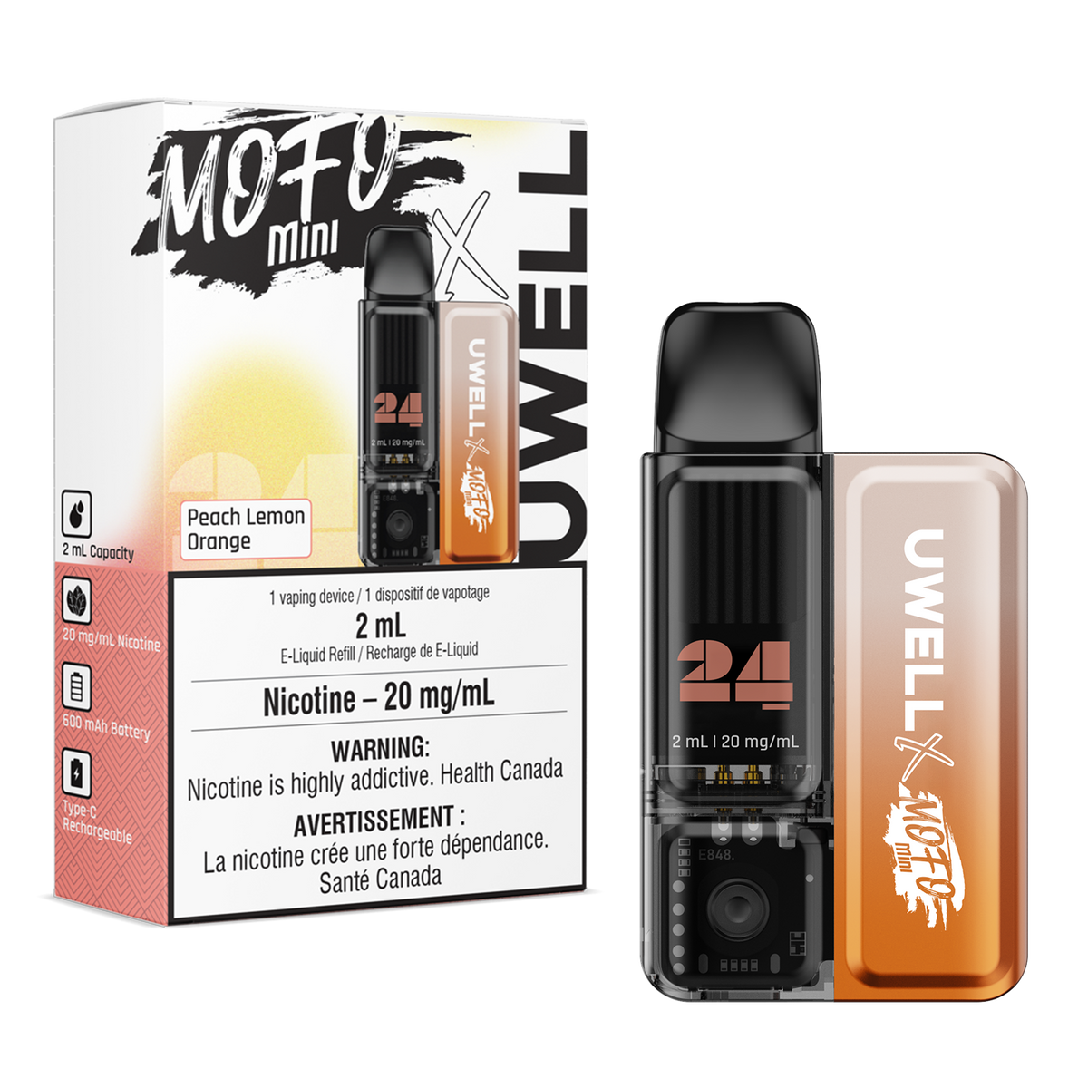 MOFO X MINI KIT PEACH LEMON ORANGE 2ML 20MG