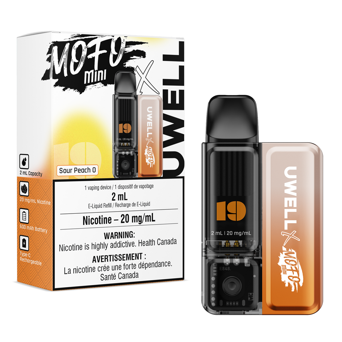 MOFO X MINI KIT SOUR PEACH 2ML 20MG