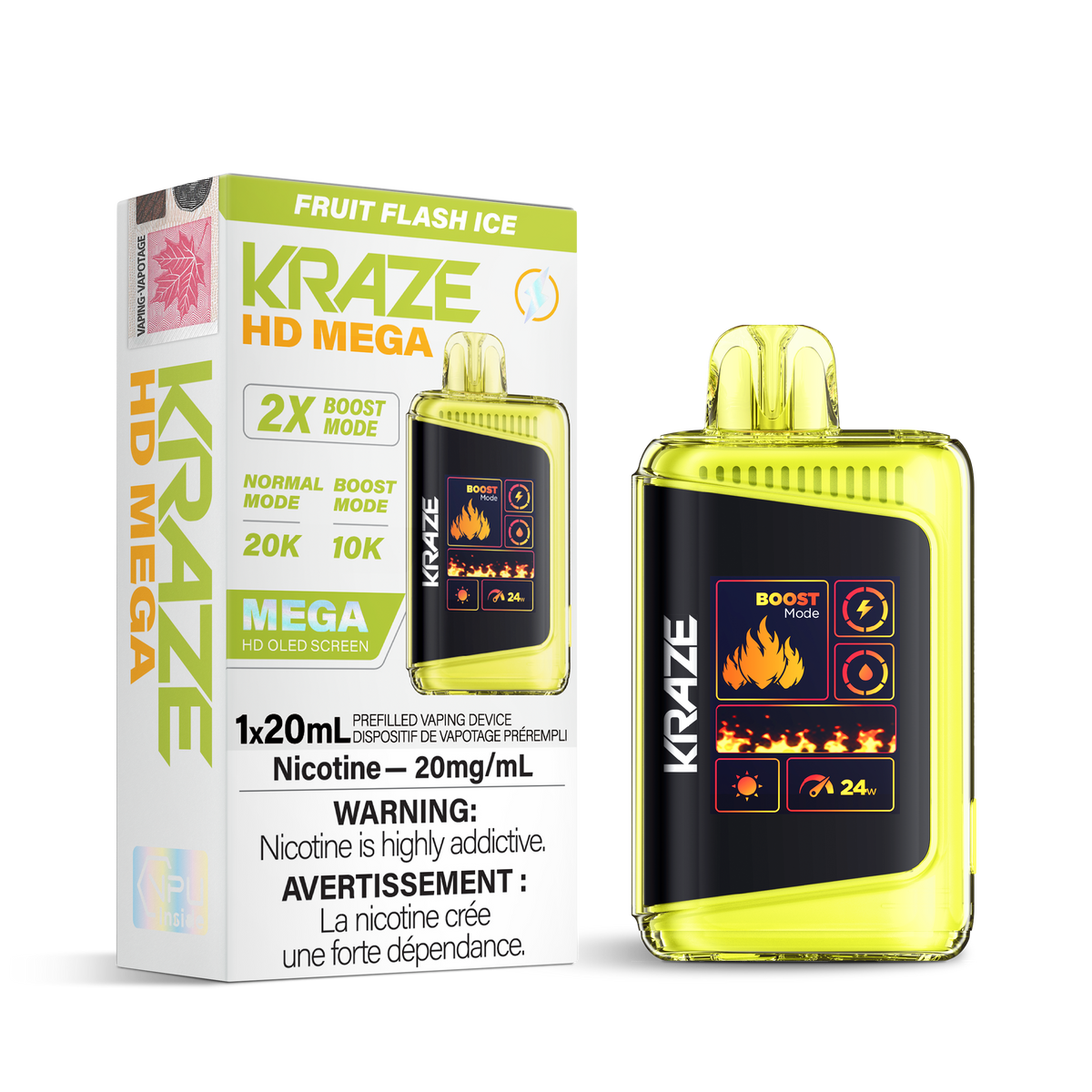 Kraze Hd Mega - Fruit Flash Ice (20mL)