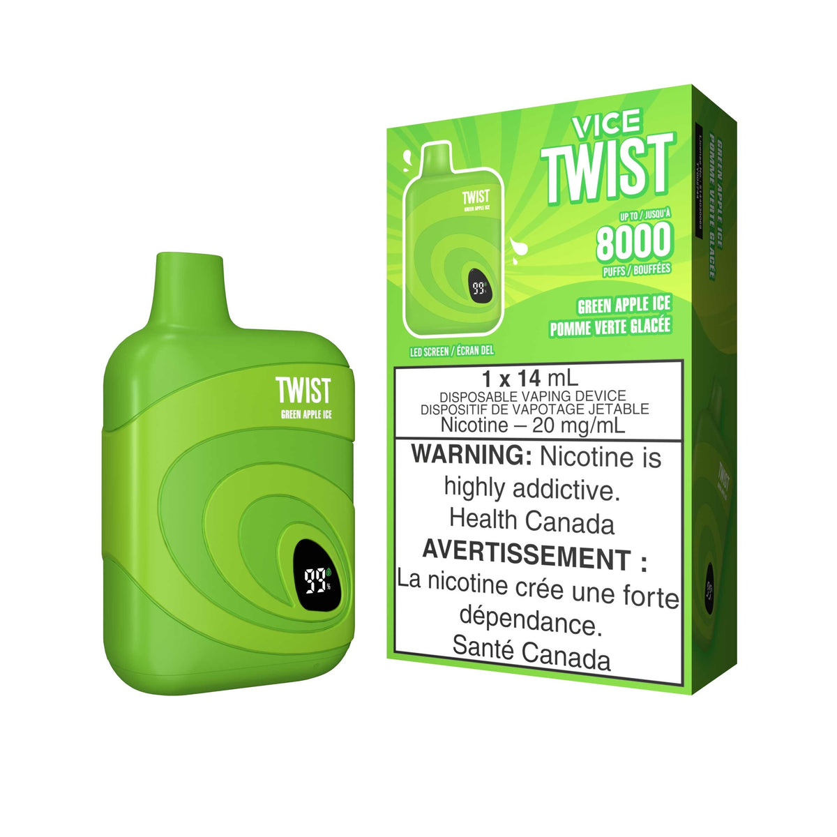 Vice Twist - Green Apple Ice (14mL) (6876278423607)