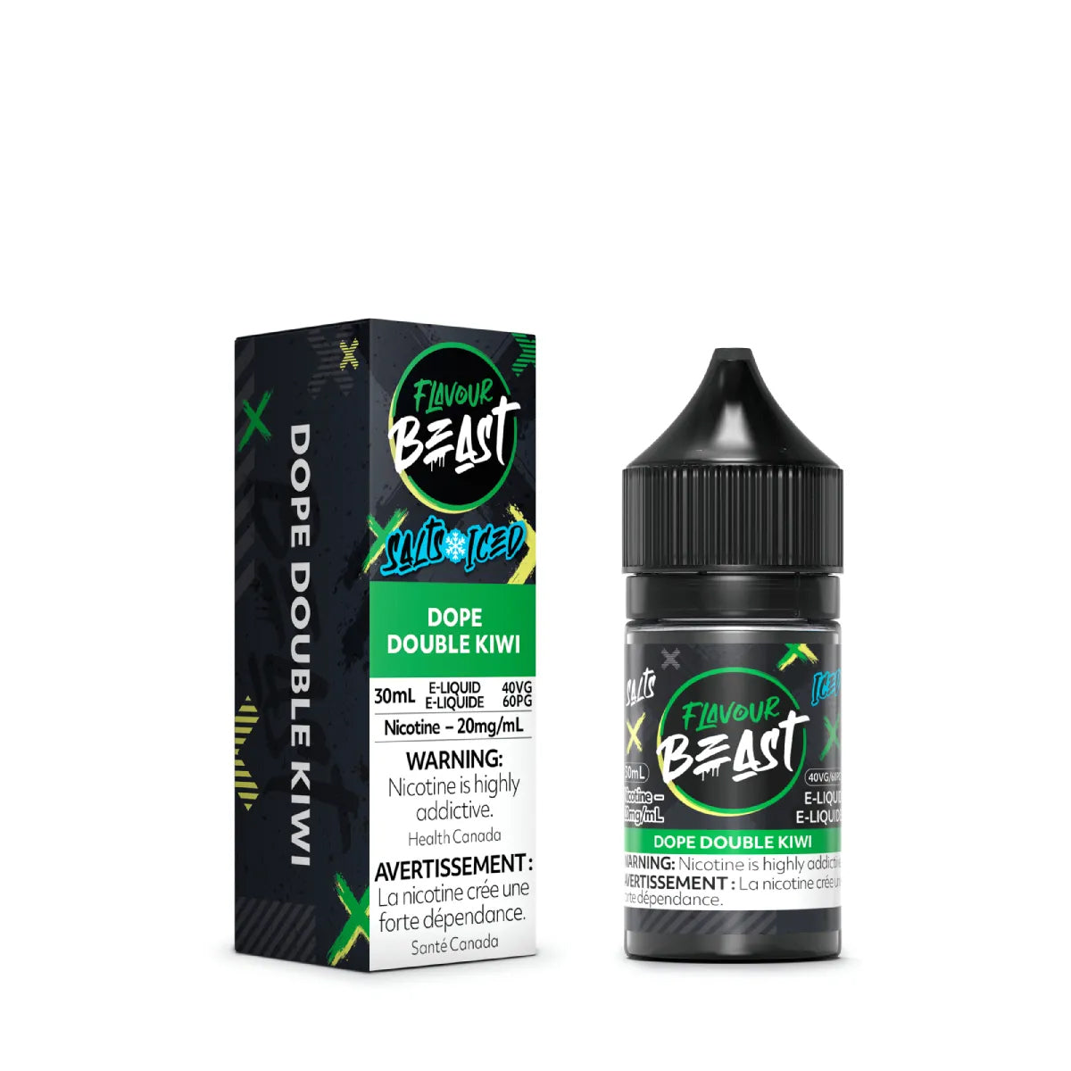 Flavour Beast Salt - Dope Double Kiwi Iced (30mL) (6985819848759)