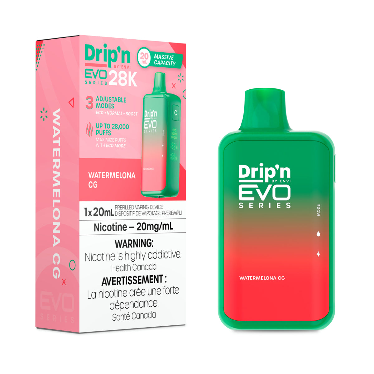 Envi Dripn Evo 28k - Watermelon Cg (20mL)