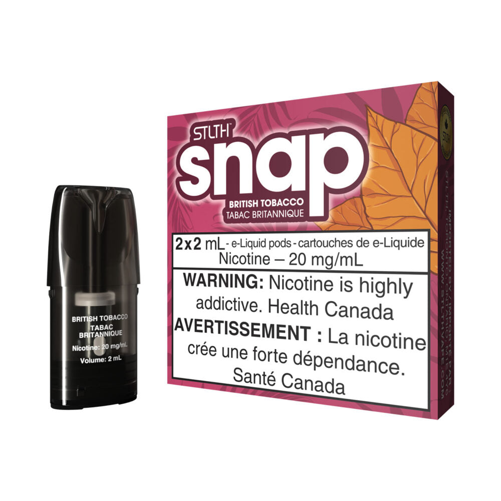 STLTH Snap Pods - British Tobacco (2x2mL) (6891655692343)