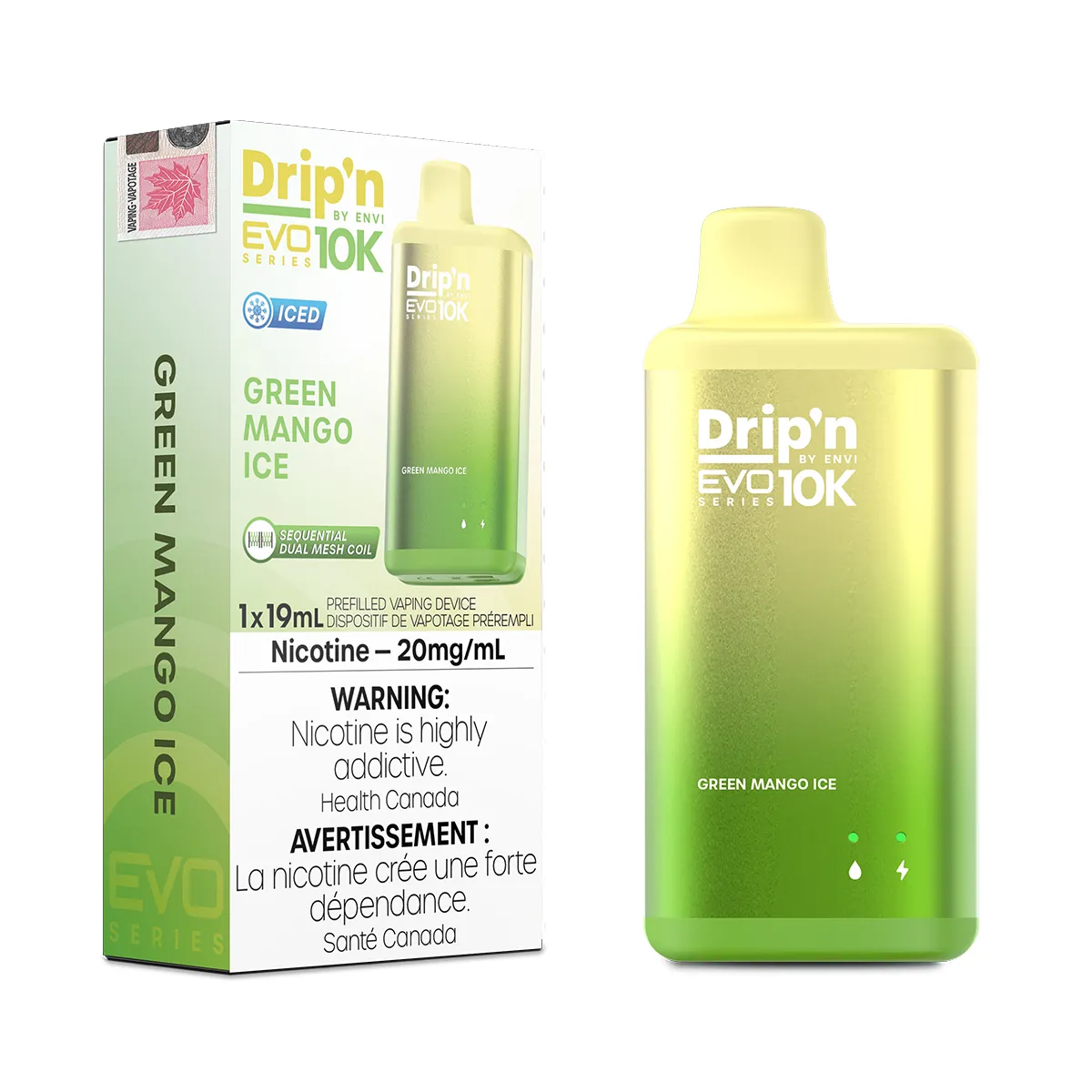 Envi Drip'n Evo 10k - Green Mango Ice (19mL) (6921721511991)