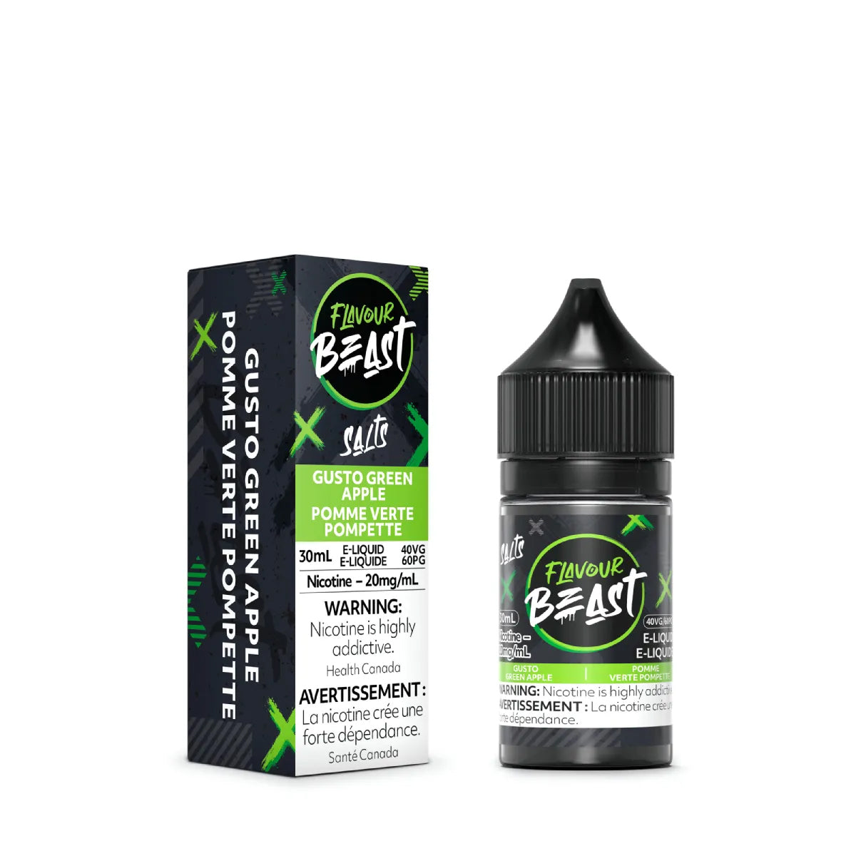 Flavour Beast Salt - Gusto Green Apple (30mL) (6985819914295)