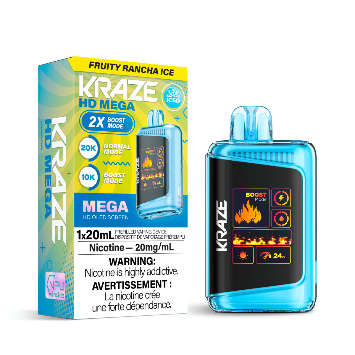 Kraze Hd Mega - Fruity Rancha Ice (20mL)