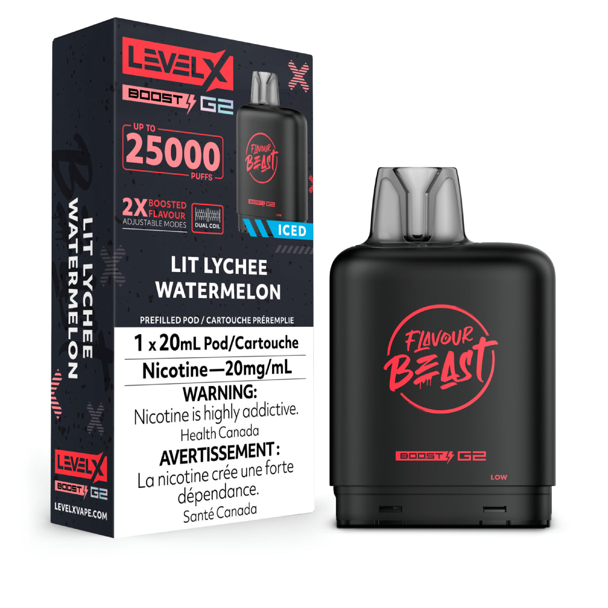 Level X FB Boost G2 - Lit Lychee Watermelon Iced (20mL)