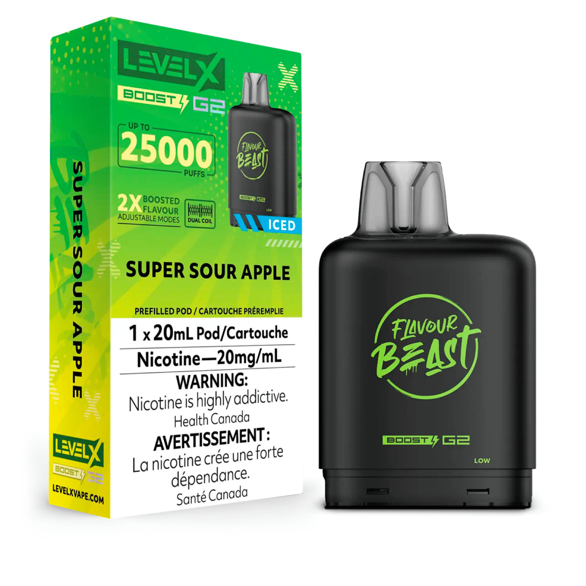 Level X FB Boost G2 - Super Sour Apple Iced (20mL)