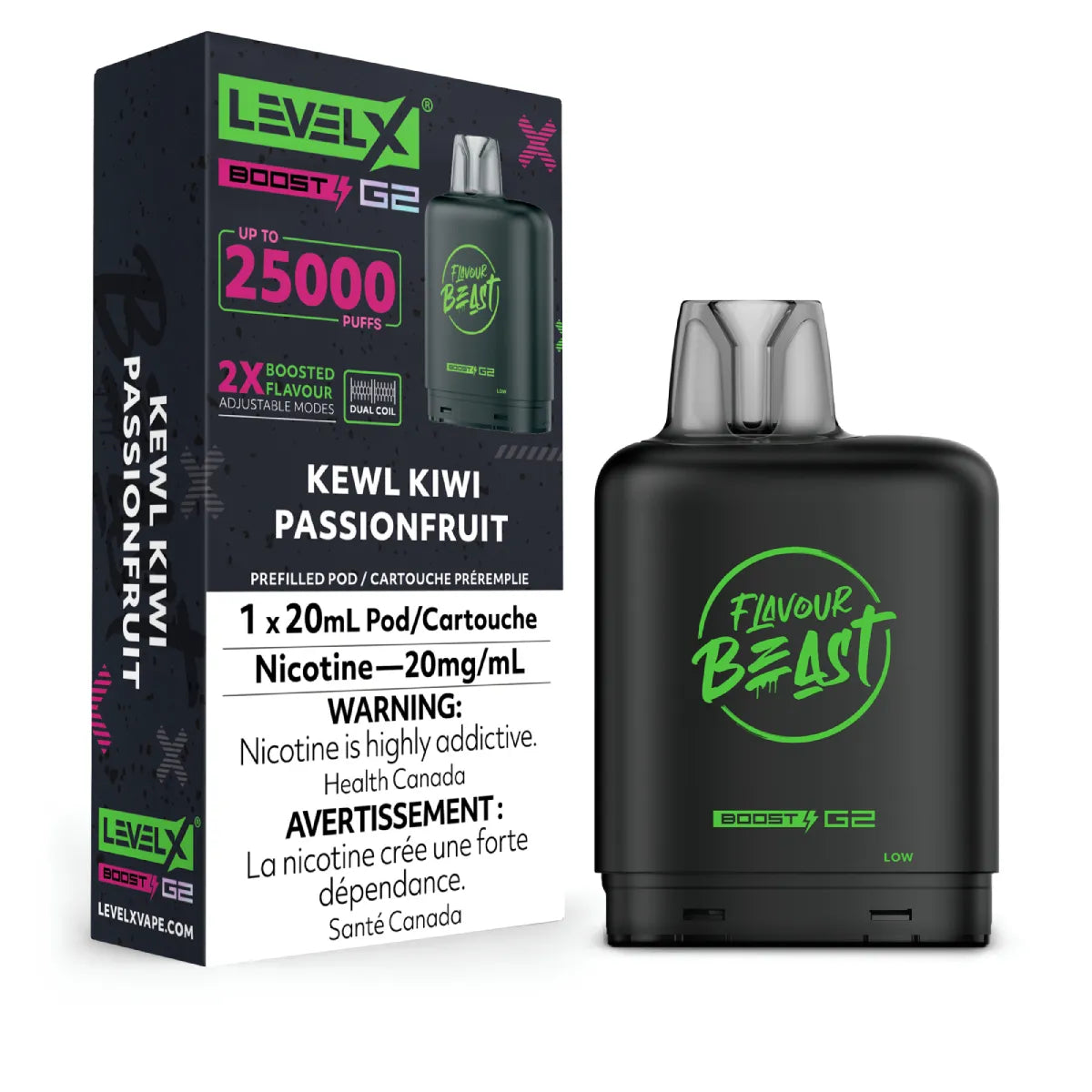 Level X FB Boost G2 - Kewl Kiwi Passionfruit (20mL)