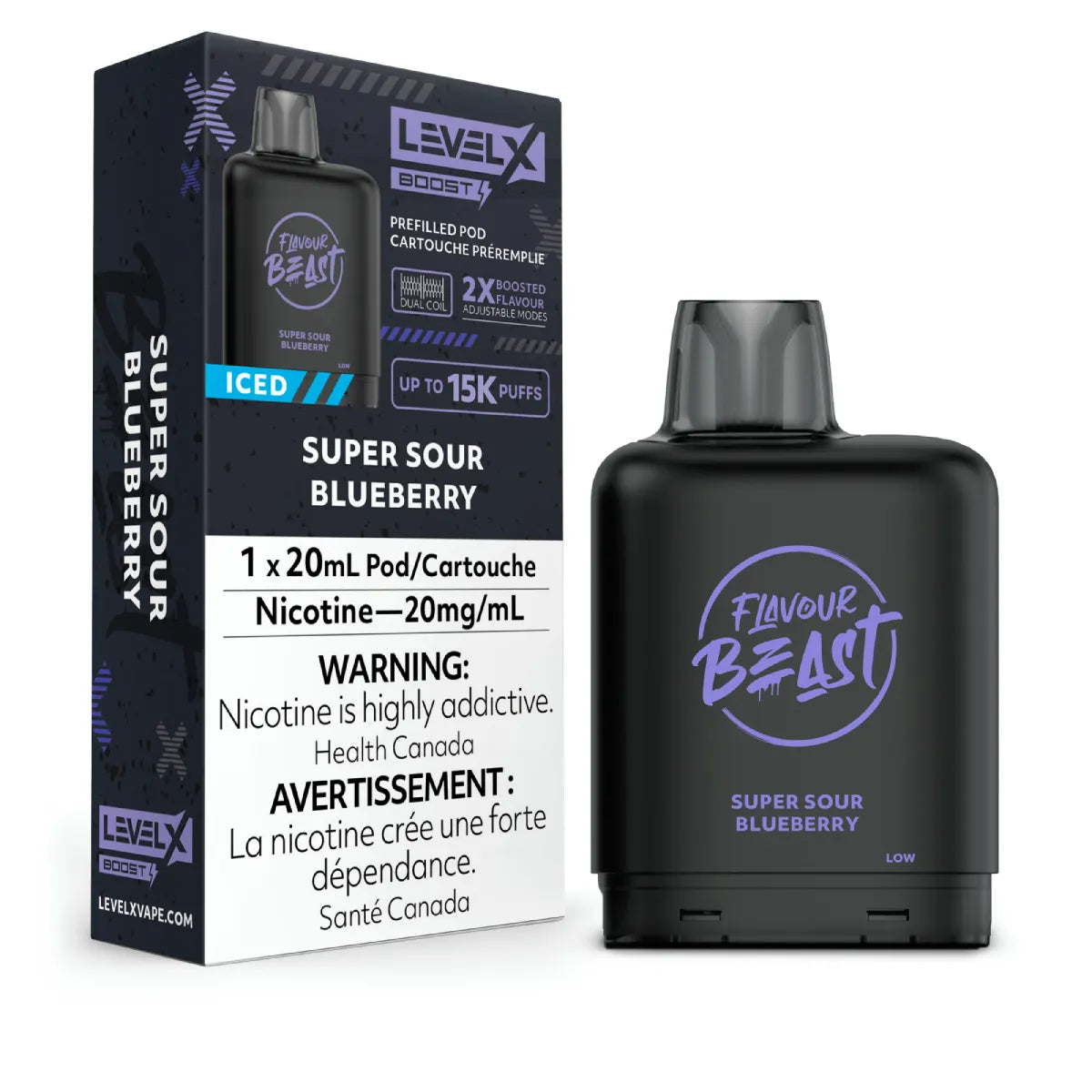 Level X FB Boost G2 - Super Sour Blueberry Iced (20mL)
