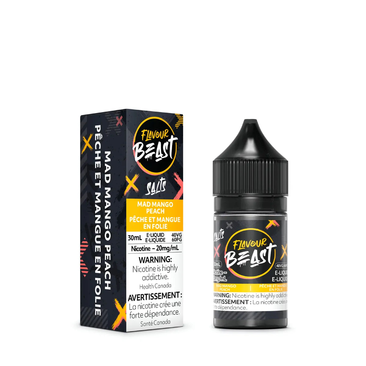 Flavour Beast Salt - Mad Mango Peach (30mL) (6985819979831)