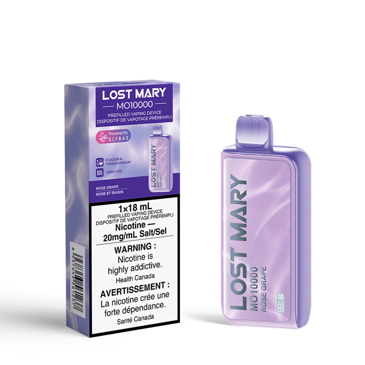 Lost Mary Mo10000 - Rose Grape (18mL) (6921721970743)