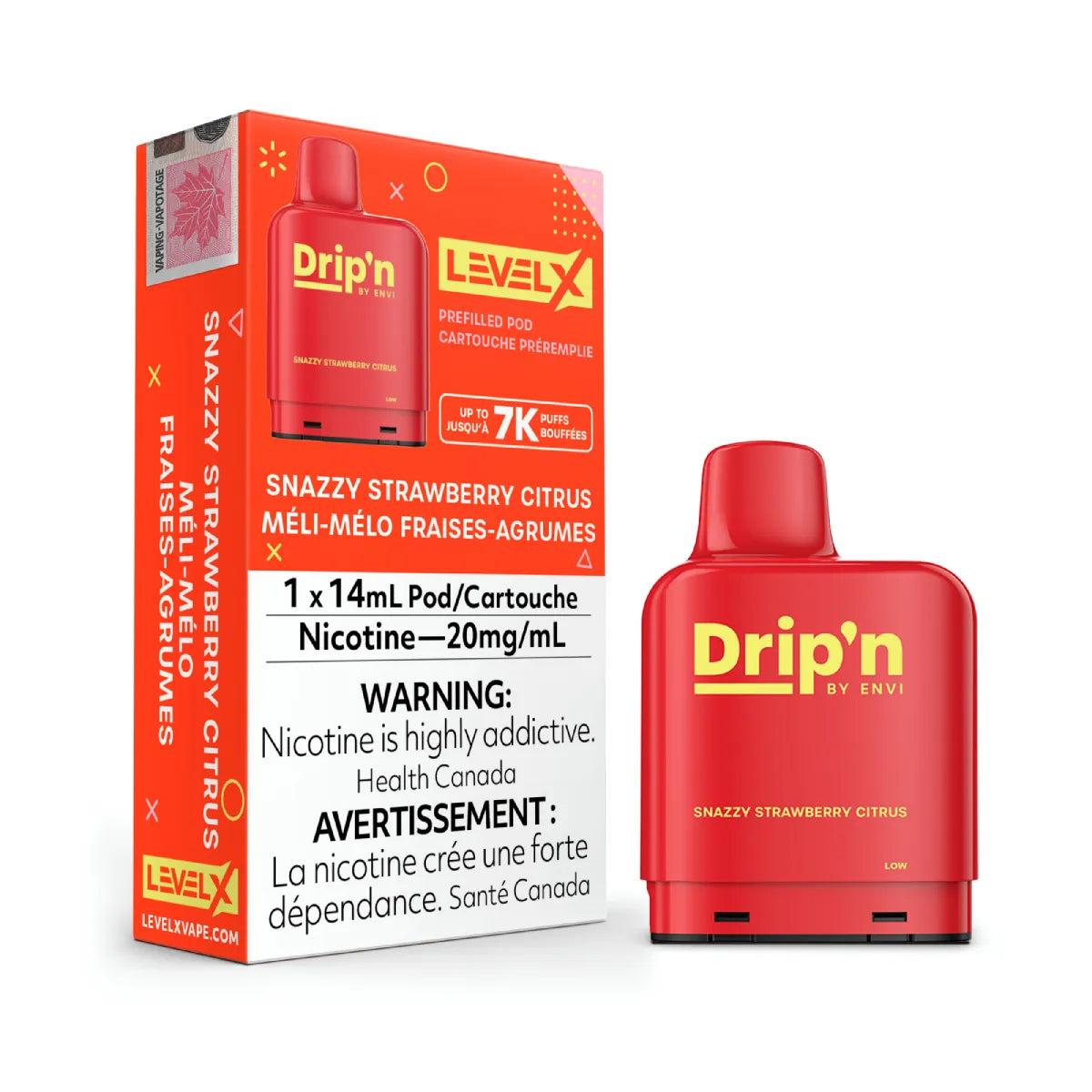 Envi Drip'n Level X Pods - Snazzy Strawberry Citrus (14mL) (6876001501239)