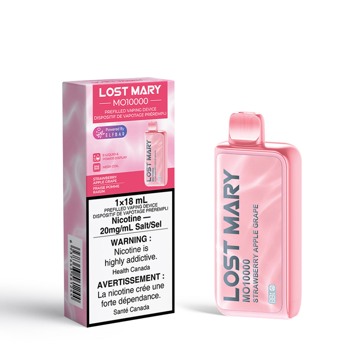Lost Mary Mo10000 - Strawberry Apple Grape (18mL) (6921721937975)