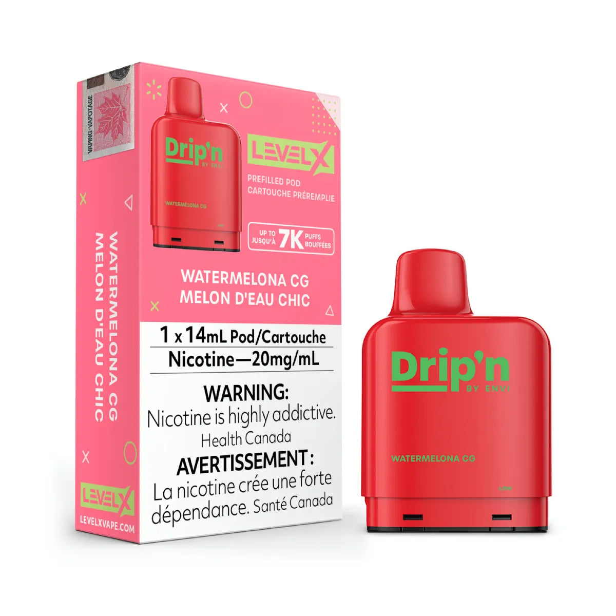 Envi Drip'n Level X Pods - Watermelon CG (14mL) (6876012249143)