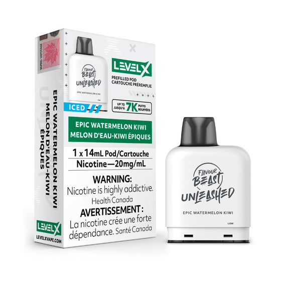Flavour Beast Unleashed Level X Pods - Epic Watermelon Kiwi (1x14mL) (6900273971255)
