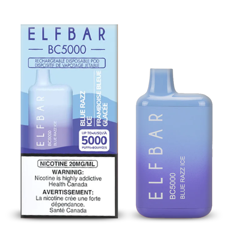 Elf Bar BC5000 - Blue Razz Ice (13mL) (6685558079543)