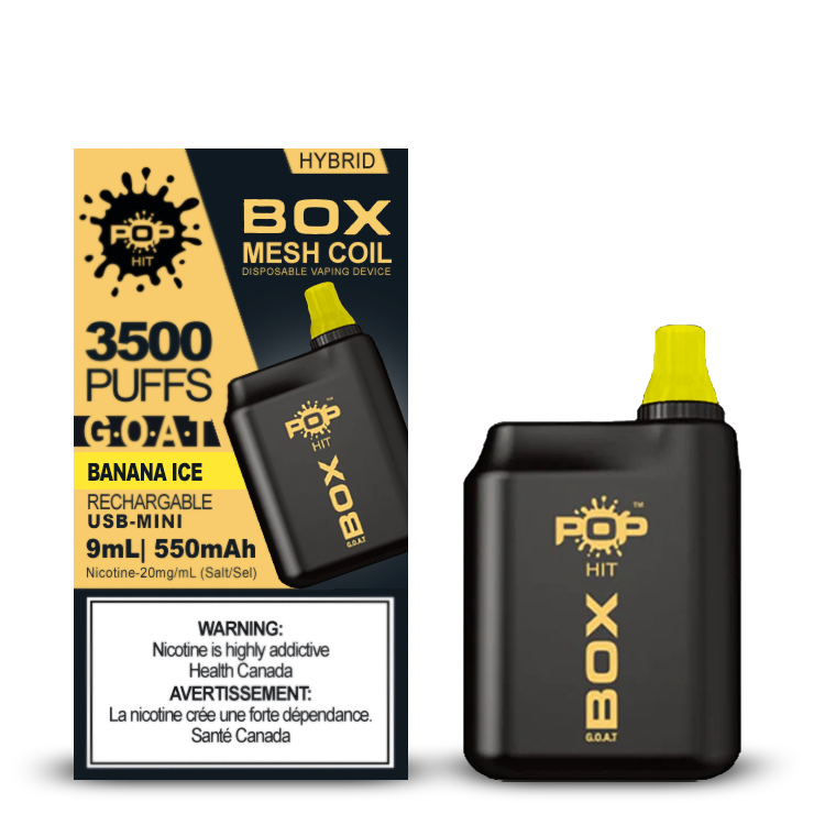 Pop Hit Box 3500 G.O.A.T - Banana Ice (9mL) (6706051579959)