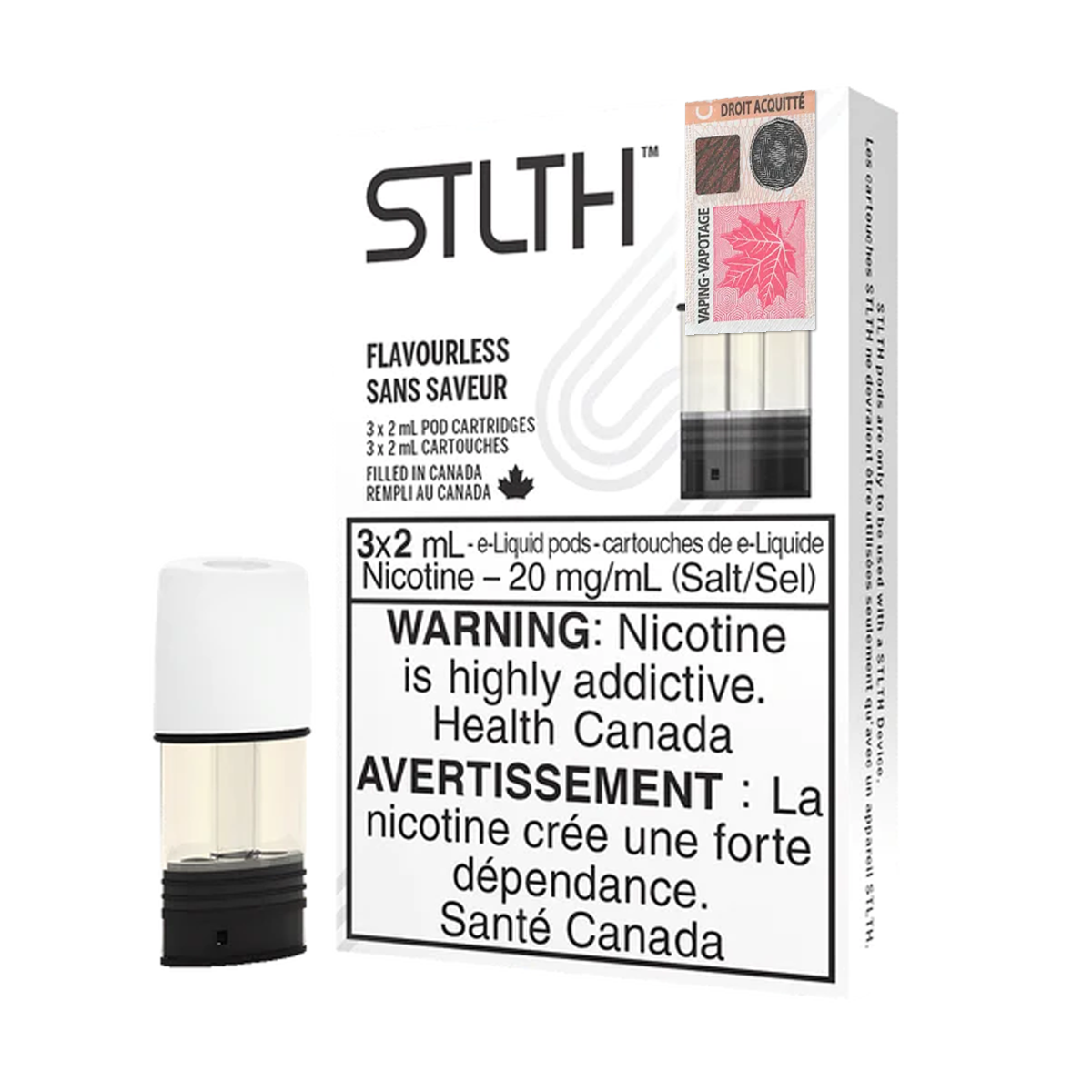 STLTH Pods - Flavourless (3x2mL) (4661469347895)