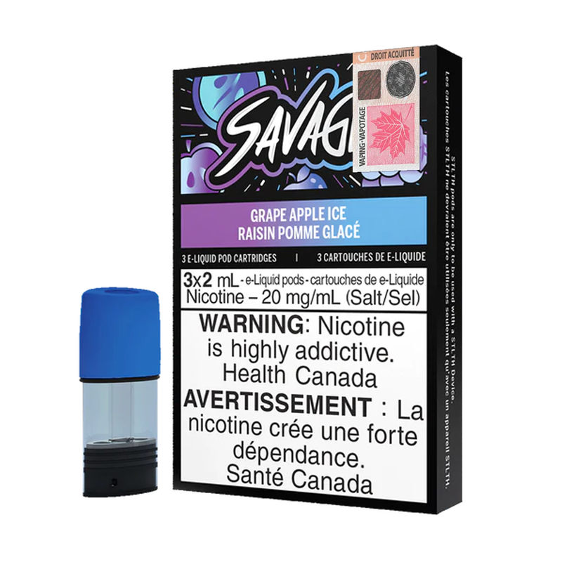 Savage STLTH Pods - Grape Apple Ice (3x2mL) (6556835840055)