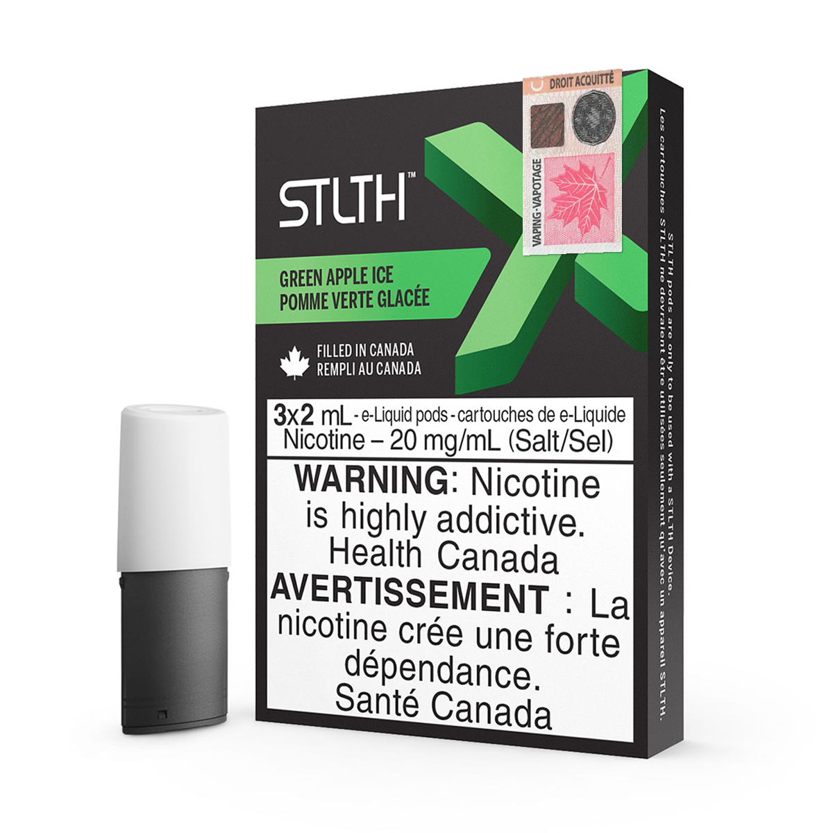 STLTH X Pods - Green Apple Ice (3x2mL) (6767830761527)