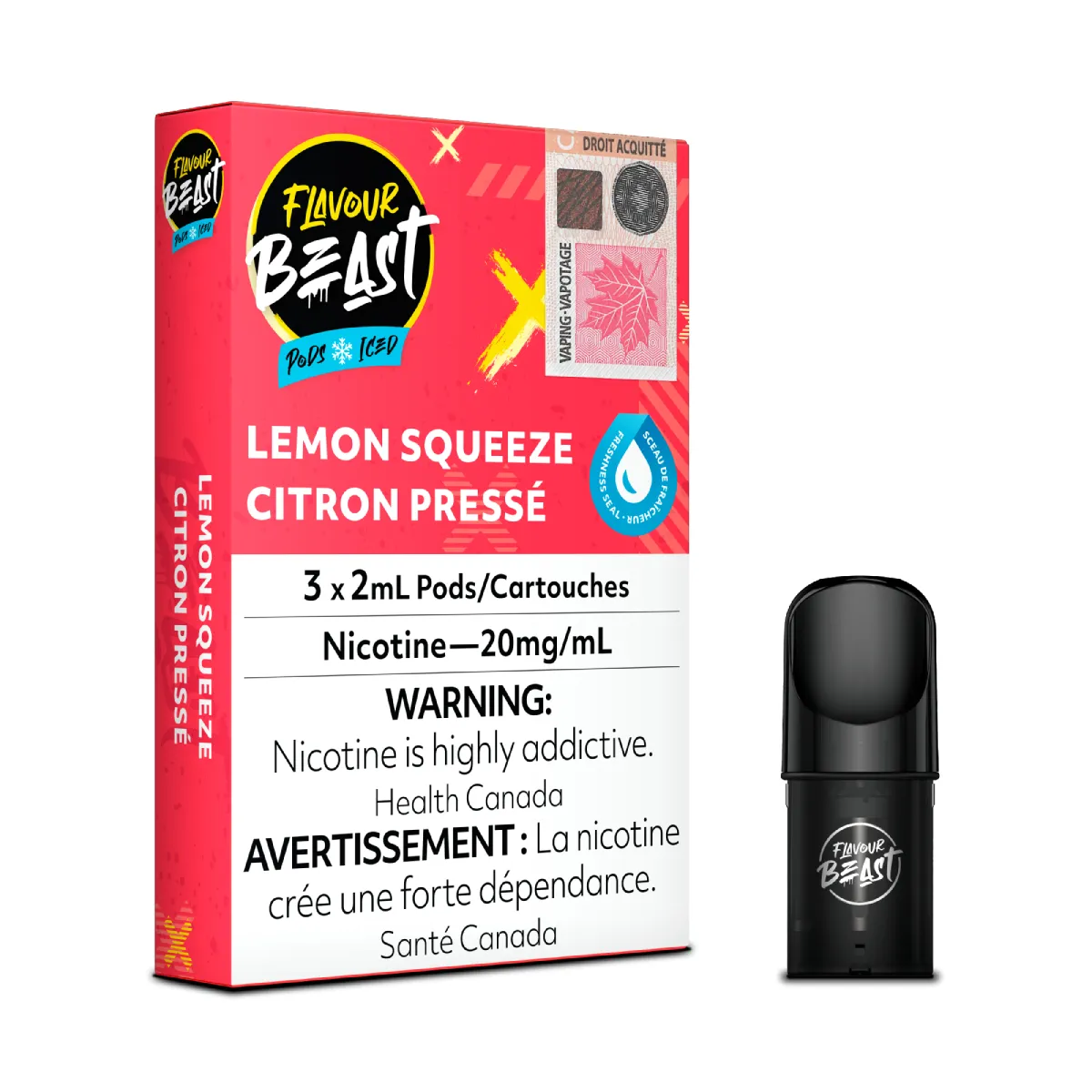 Flavour Beast Pods - Lemon Squeeze Iced (3x2mL) (6757135548471)