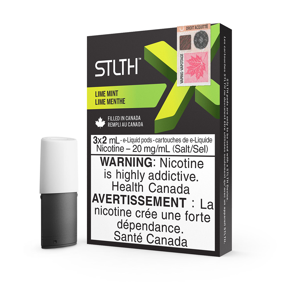 STLTH X Pods - Lime Mint (3x2mL) (6676615331895)