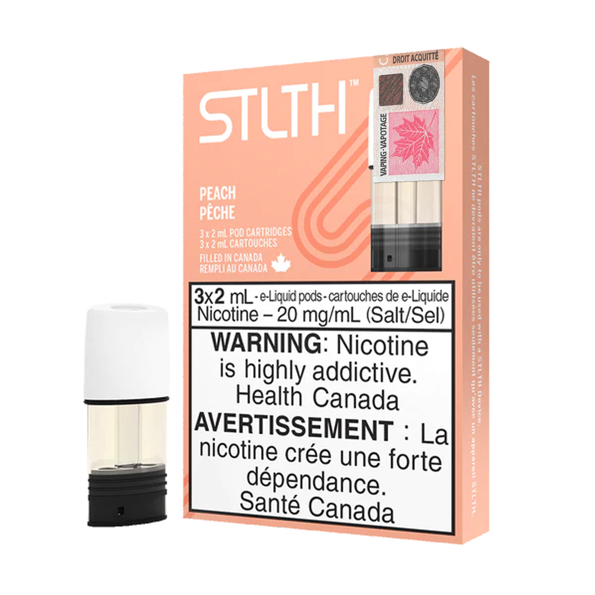 STLTH Pods - Peach (3x2mL) (6573234552887)