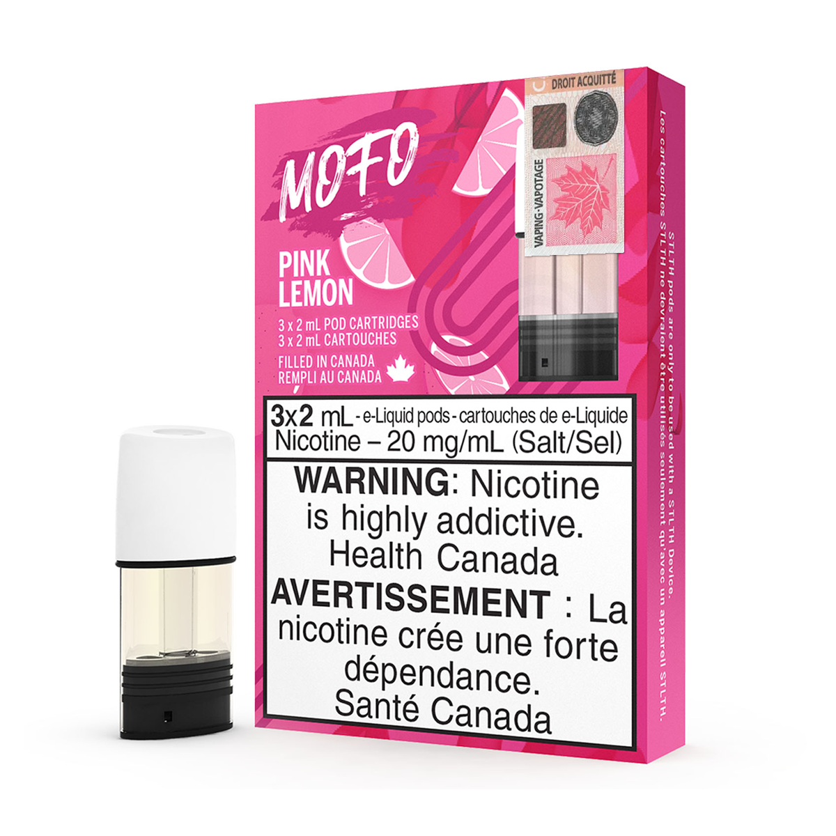 Mofo STLTH Pods - Pink Lemon (3x2mL) (6603494293559)