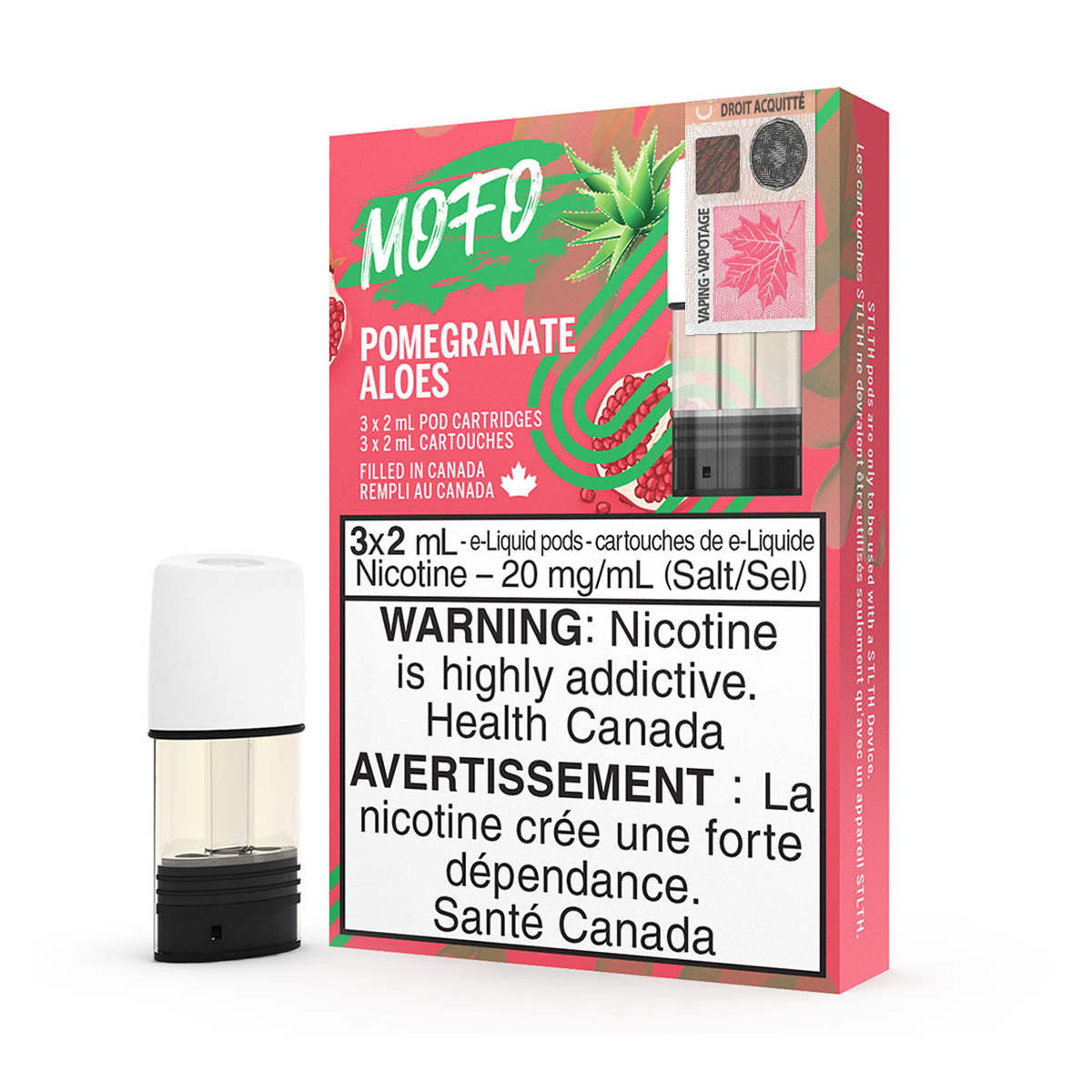 Mofo STLTH Pods - Pomegrenate Aloes (3x2mL) (6641536761911)