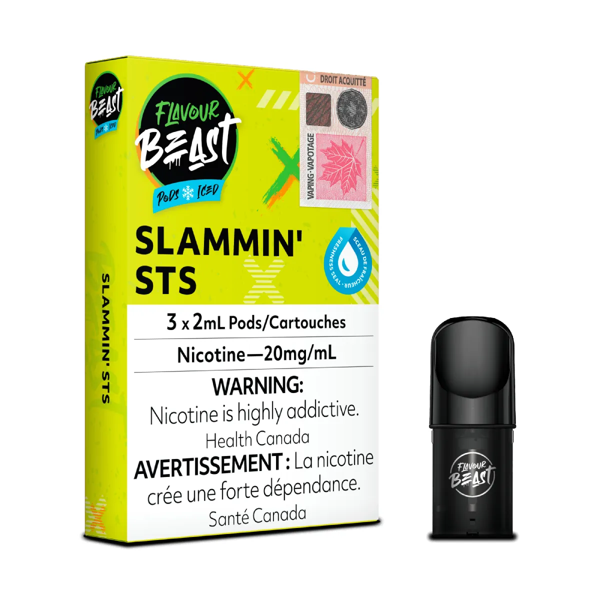Flavour Beast Pods - Sour Snap Iced (3x2mL) (6757137842231)