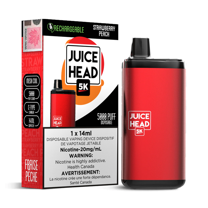 Juice Head 5K - Strawberry Peach (14mL) (6783263604791)