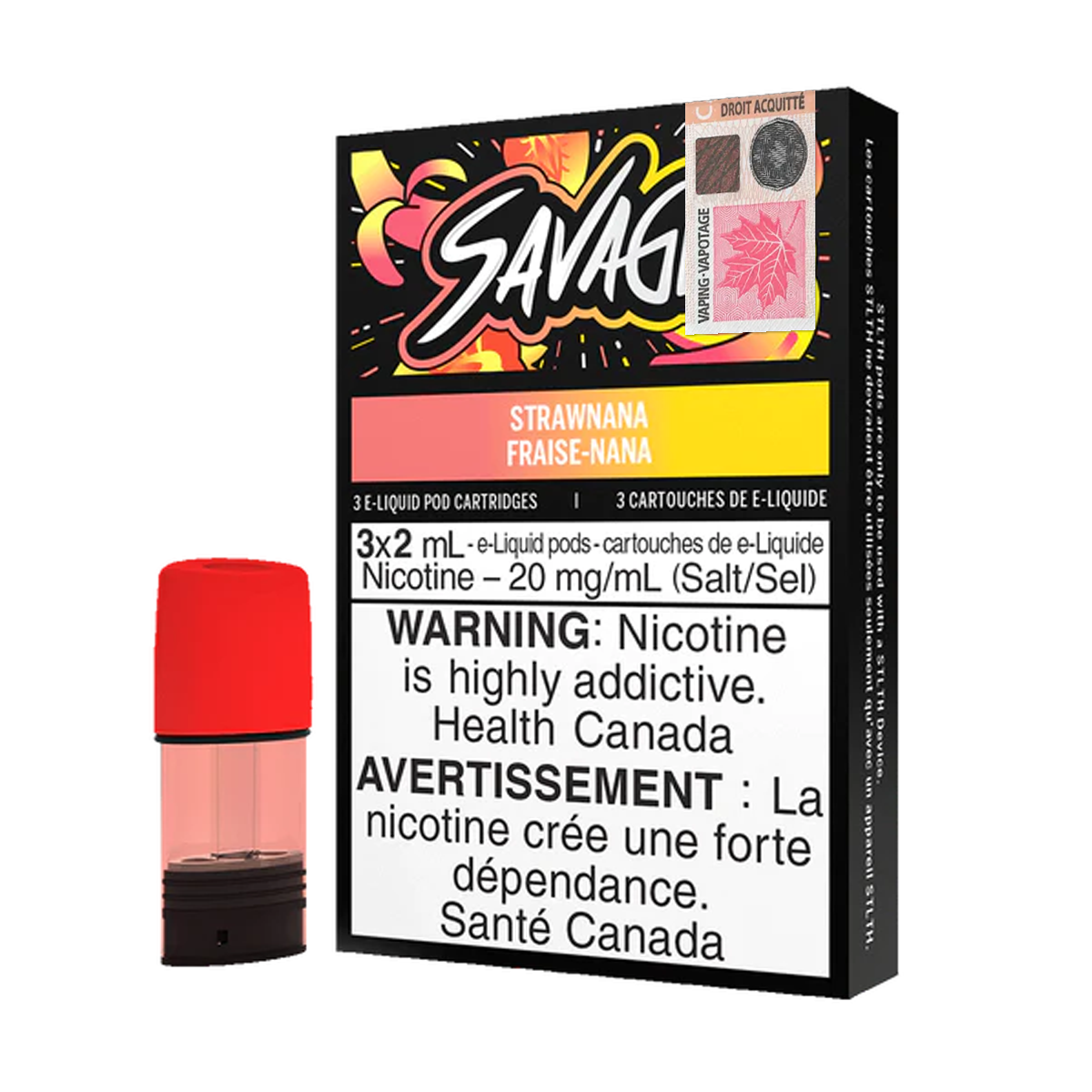 Savage STLTH Pods - Strawnana (3x2mL) (6556836823095)