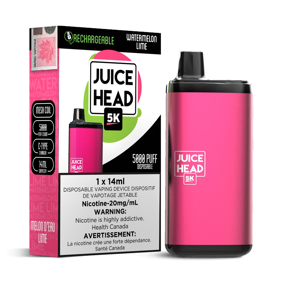 Juice Head 5K - Watermelon Lime (14mL) (6783262326839)